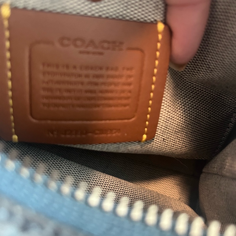 Coach Rogue 20 Navy Python Handbag - image 11